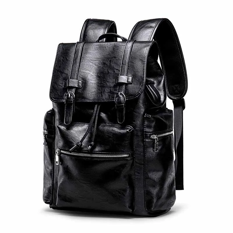 Высококачественный рюкзак из искусственной кожи дизайнерские кожаные мужские сумки модная школьная сумка рюкзаки для путешествий большие вместительные модные сумки