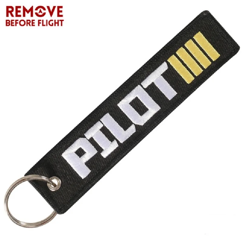 

1PC New Pilot Keychain Embroidery Pilot Keychains for Aviation Gifts Luggage Tag Customzie Car Ring Chain jewelry Safety Tag