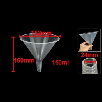

150ml 5 31/32" Mouth Dia Laboratory Clear White Plastic Filter Funnel