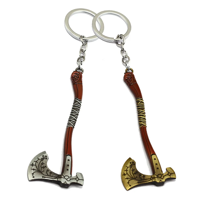 

God of War Keychain 11cm Leviathan Axe Ice Kratos Metal Pendant Key Ring chaveiro Key Chain llaveros Game Jewelry sleutelhanger