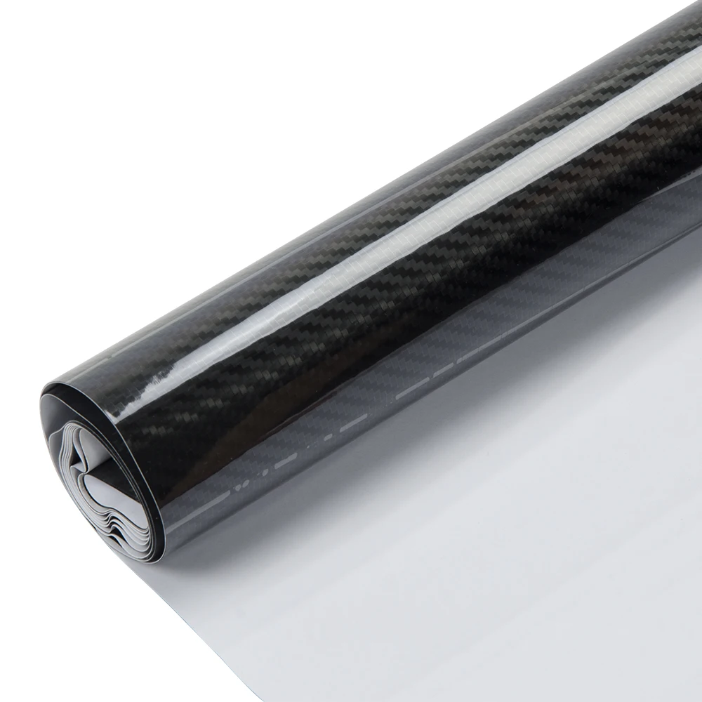60 "x10ft/152x300 см 5D Sunice глянцевая виниловая пленка из углеродного волокна покрытие кузова лист с воздушными отделениями карманы пузырьков