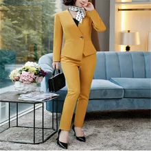 Женский Повседневный костюм Весна Новая мода Корейская версия Бизнес костюм Тонкий брюки карго два комплекта