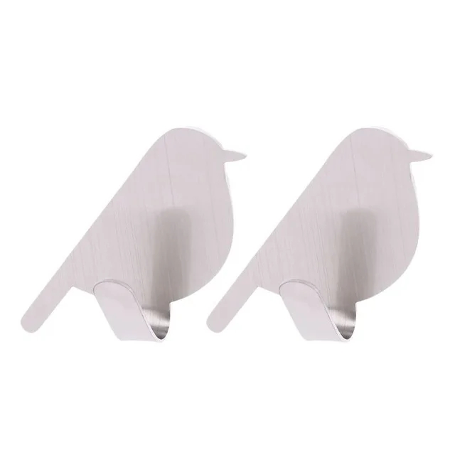 2PCs Punch-free Refrigerator Back door Hooks Bird Shaped Kitchen Tools Bathroom Towel Hat Bag Key Hanging Wall Hanger Home Decor