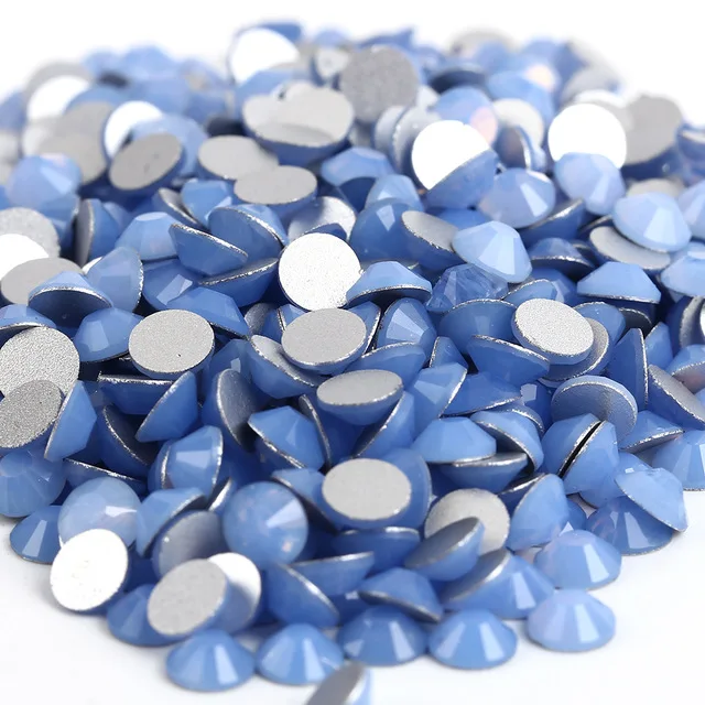 1440 шт./лот, ss3(1,3 мм) разноцветные бусинки для украшений AB 3D плоская задняя поверхность без горячего клея ногтей стразами украшения - Цвет: Blue Opal