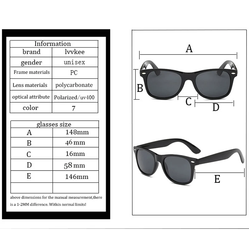 LVVKEE, модные классические брендовые поляризованные солнцезащитные очки для мужчин/женщин, Ретро стиль, UV400, солнцезащитные очки для вождения, мужские/женские очки