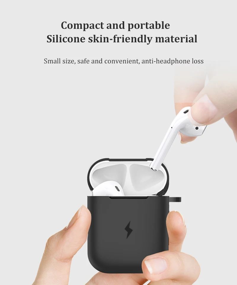 Suntaiho для Airpods чехол Qi Беспроводное зарядное устройство для Apple airpods крышка Беспроводная зарядка наушники чехол для наушников сумка i12 i13