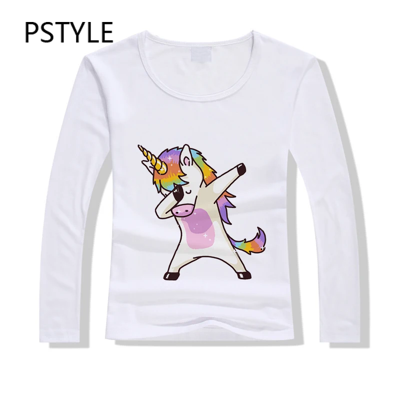 PSTYLE DAB футболка с единорогом в стиле хип хоп женская длинным рукавом животным