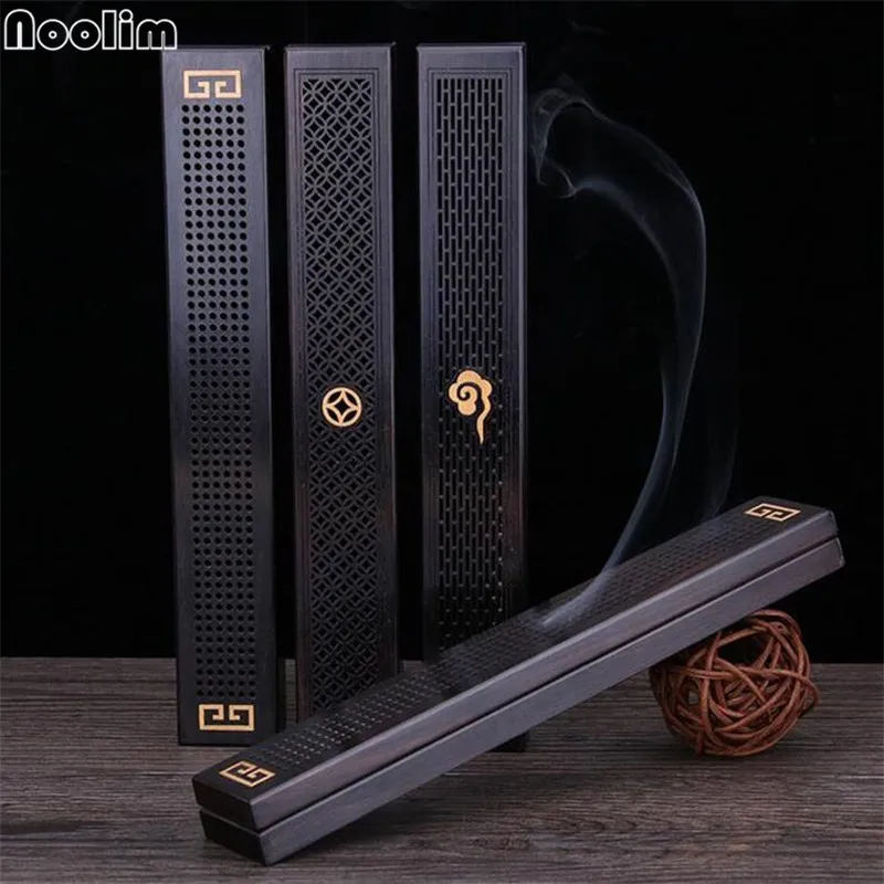 

1Pcs Wooden Incense Holder Incense Coffin Burner 3 Types Traditional Chinese Type Wood Incense Stick Burner Box