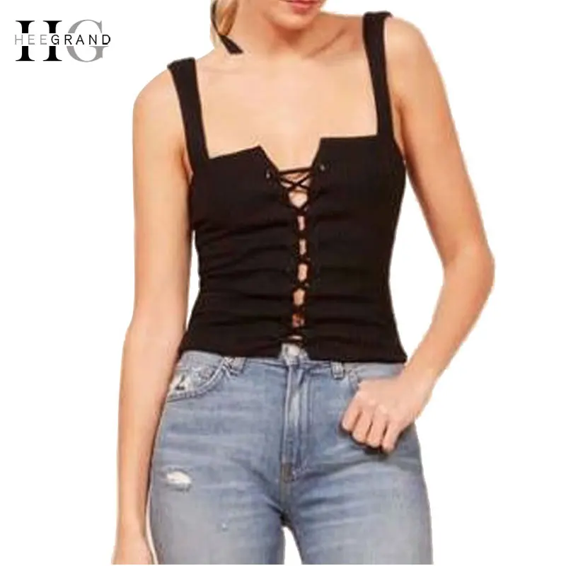 HEE GRAND/High Street на шнуровке короткие футболки и топы Лето Белый Черный дамы тонкий