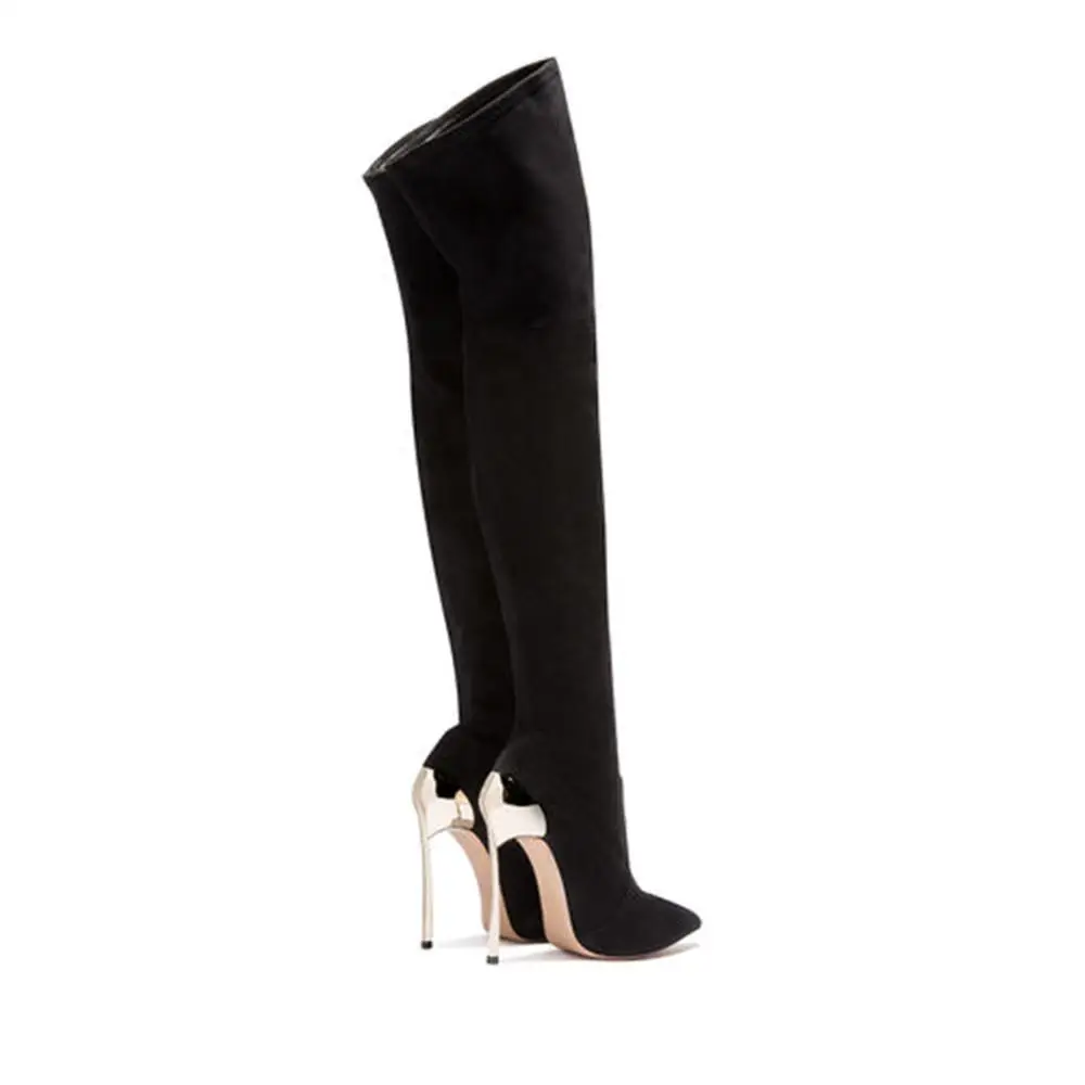 ARQA/ г.; Лидер продаж; Осенние эластичные сапоги черного цвета с принтом размера плюс; женские сапоги на высоком каблуке; женские высокие сапоги