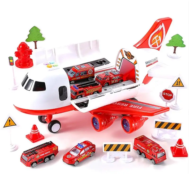 Детская игрушка самолет мальчик ребенок негабаритный музыкальный трек инерционная игрушка автомобиль самолет модель пассажира большое пространство для хранения