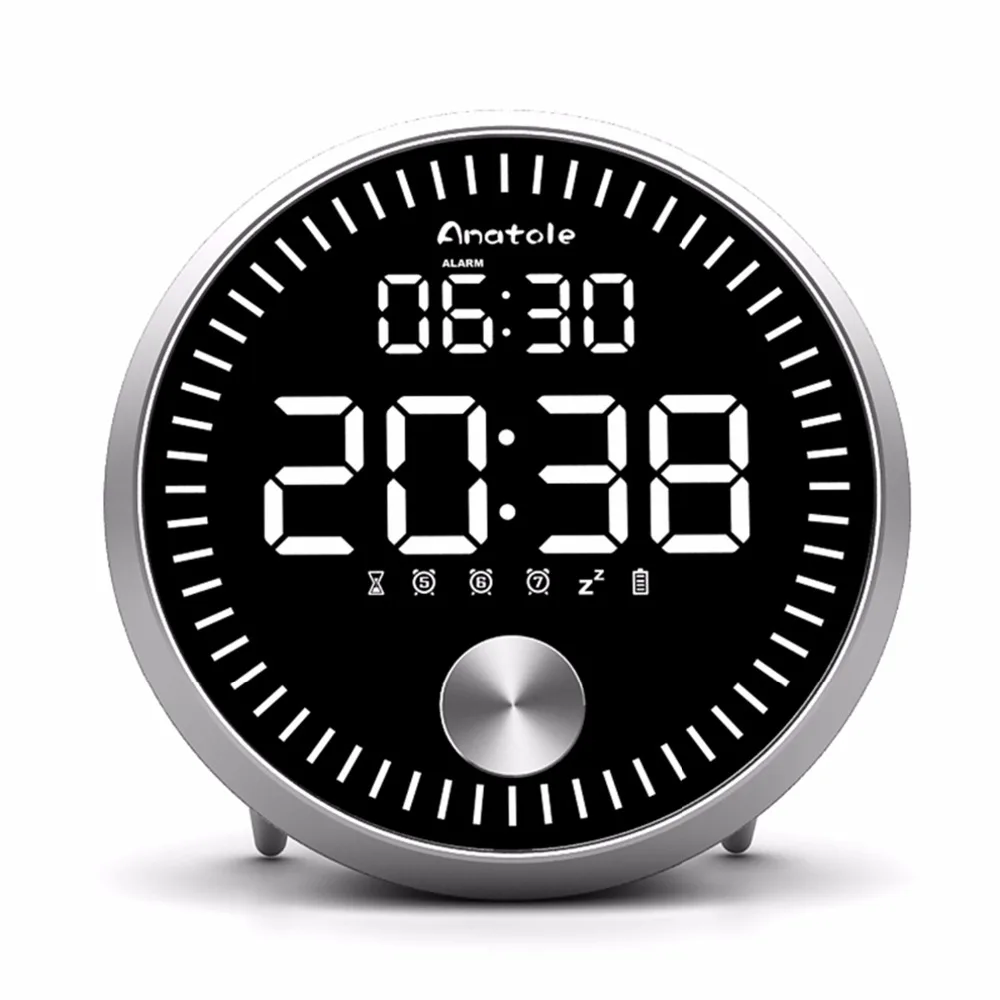 

Creative Dynamic pointer display LED alarm clock with brightness intelligent adjustment count up/count down clock mini desktop