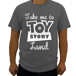 Хлопковая футболка мужские летние Роскошные брендовые футболки модные топы «Take Me to Toy Story Land футболка