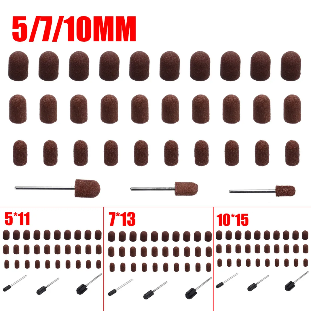 10 шт. сверло для ногтей Шлифовальные колпачки фрезы для педикюра Маникюр Электрический удаление мозолей Полировка аксессуары абразивные инструменты