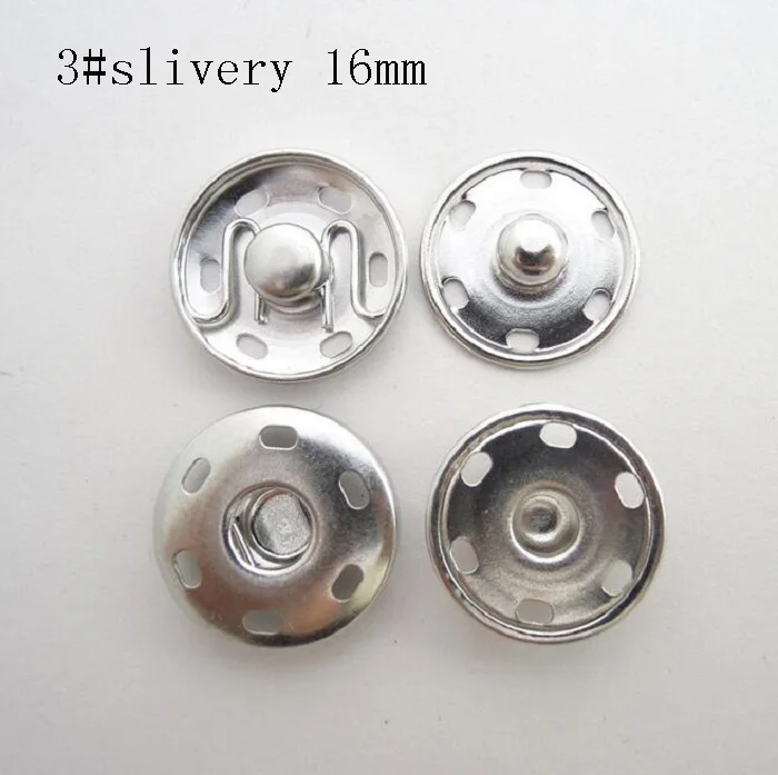 3 slivery 16mm Кнопки-12/14/16 мм застежки Весна Пресс серьги-гвоздики нержавеющие для Подарочная коробка ручной работы для скрапбукинга "сделай сам" швейных принадлежностей 2 - Цвет: 3 slivery 16mm