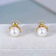 Европейские и американские модные аксессуары оптом простая палочка инкрустированная цирконием жемчужные счастливые серьги