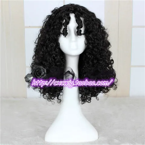 

Tangled Rapunzel Mother Gothel Witch Black Wig Cosplay Kinky Curly Role Play Hair