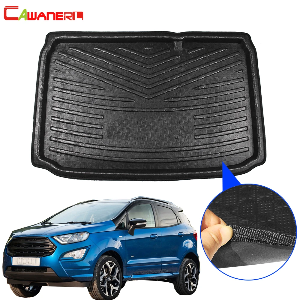 

Cawanerl Car Rear Trunk Mat Floor Tray Boot Liner Cargo Carpet Mud Kick Protector Pad Accessories For Ford EcoSport 2018 2019