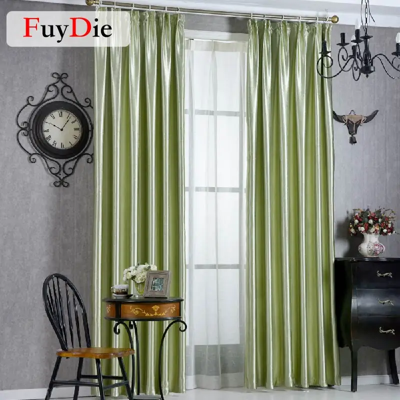 FuyDie Luxury Faux Silk Fully Lined Eyelet Curtains, Three Kinds Of