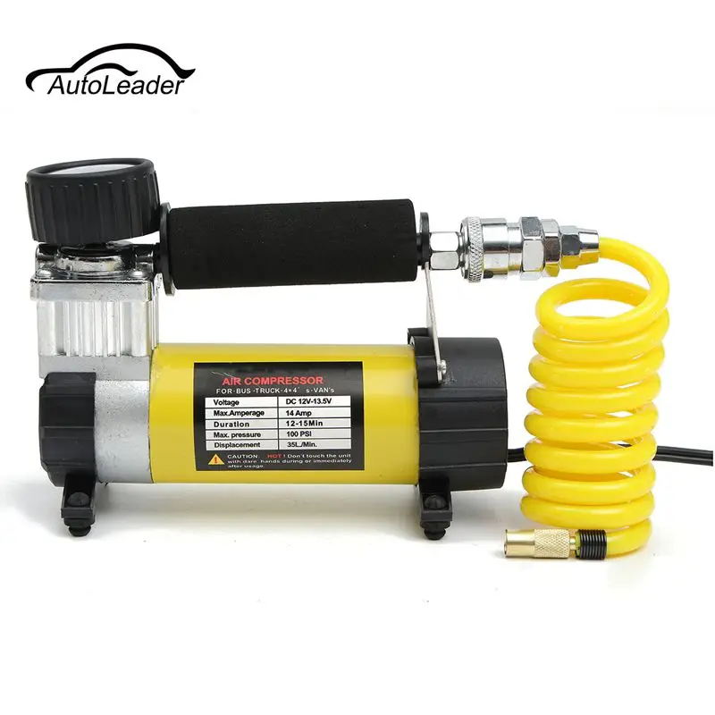 

1 set Air Compressor For Car Portable 12V 100 PSI Gauge Tire Tyre Inflator Pressure Pump