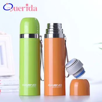 

New Fashion 500ml Bullet Thermal Bottle Stainless Steel Thermos Vacuum Travel Mug Portable Student Hand Pressing Water Bottle