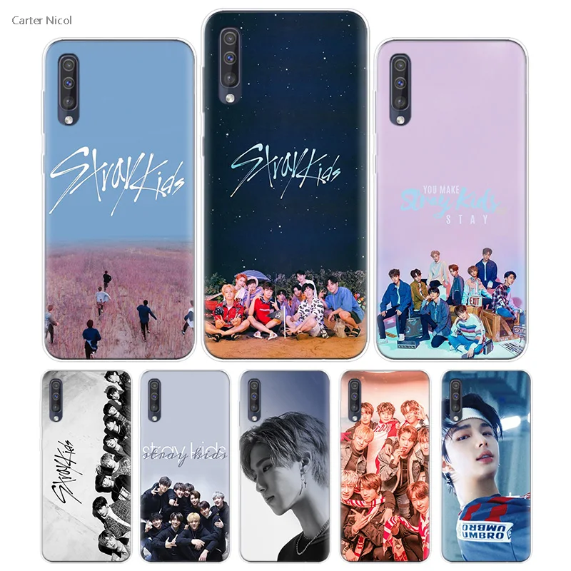 

Transpatrent Silicone Case for Samsung Galaxy A50 A70 A30 M30 M20 A10 A20 A40 M20 Cover Phone Stray Kids