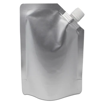 

1000ml Stand Up Plastic Pure Aluminum Foil Juice Bevel Spout Pouch Beer Milk Beverage Storage Package Bag Liquid Packaging Bags
