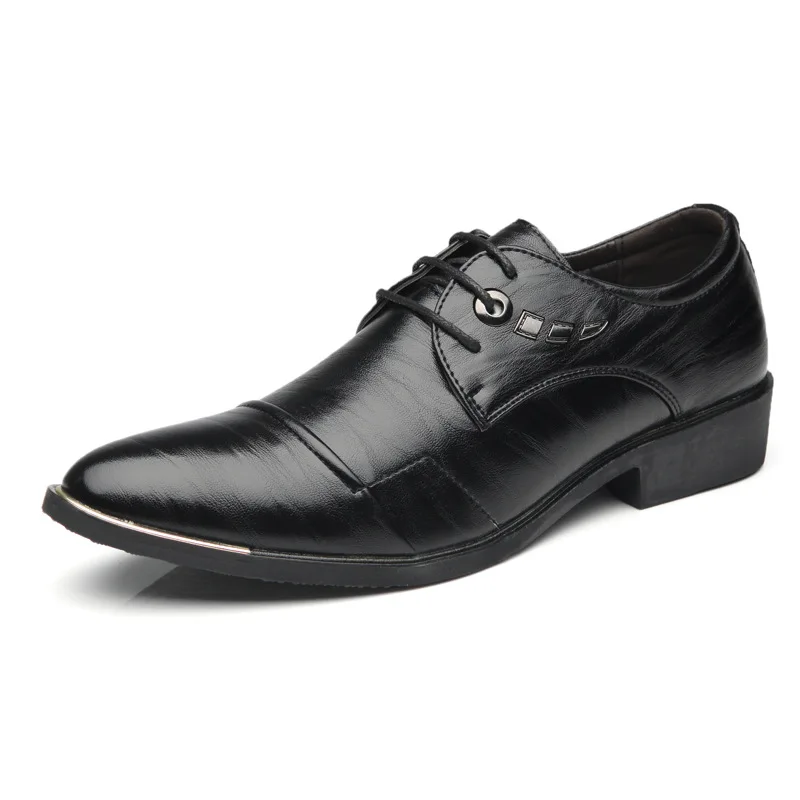 Men dress shoes spring leather comfortable fashion high