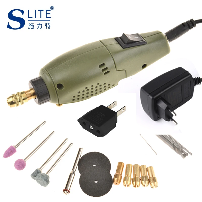 

Slite 24W Electric Mini Grinder Dremel Grinding Set Power Tool Accessories DIY Engraver Carve Kit 110v-240v Mini Die Grinder