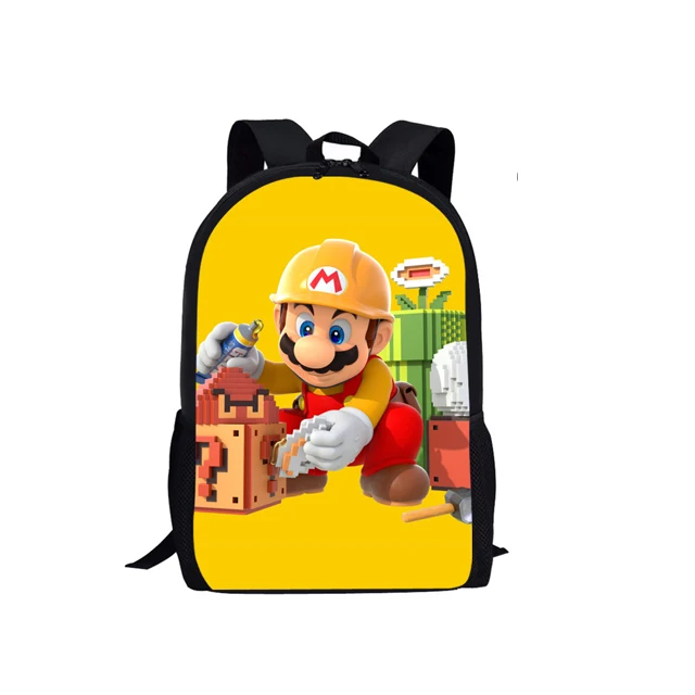 Coloranimal Cool Anime Japan Style Set School Backpack Super Mario Bros School Bag for Girl Boy Bookbag Junior Teenager Backpack - Цвет: HMC1445C