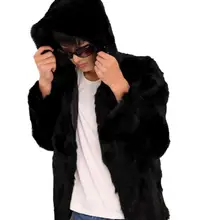 Новое поступление, осенне-зимние меховые пальто для мужчин, черная цельная кожа, натуральный кролик, пальто, верхняя одежда с капюшоном,, g8165
