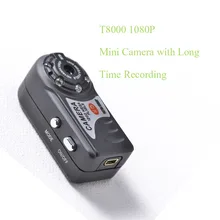 Full HD 1080P T8000 Metal Hidden Mini Camcorder Mini Camera All Metal Body Thumb 1080P DVR with Night Vision Recorder HD DVR