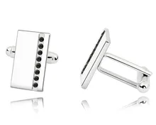 Black Austria Crystal Men’s Shirt Cuff Links Jewelry Made With Swarovksi Elements Gifts For Him Office Wedding Jewellery CXK0005