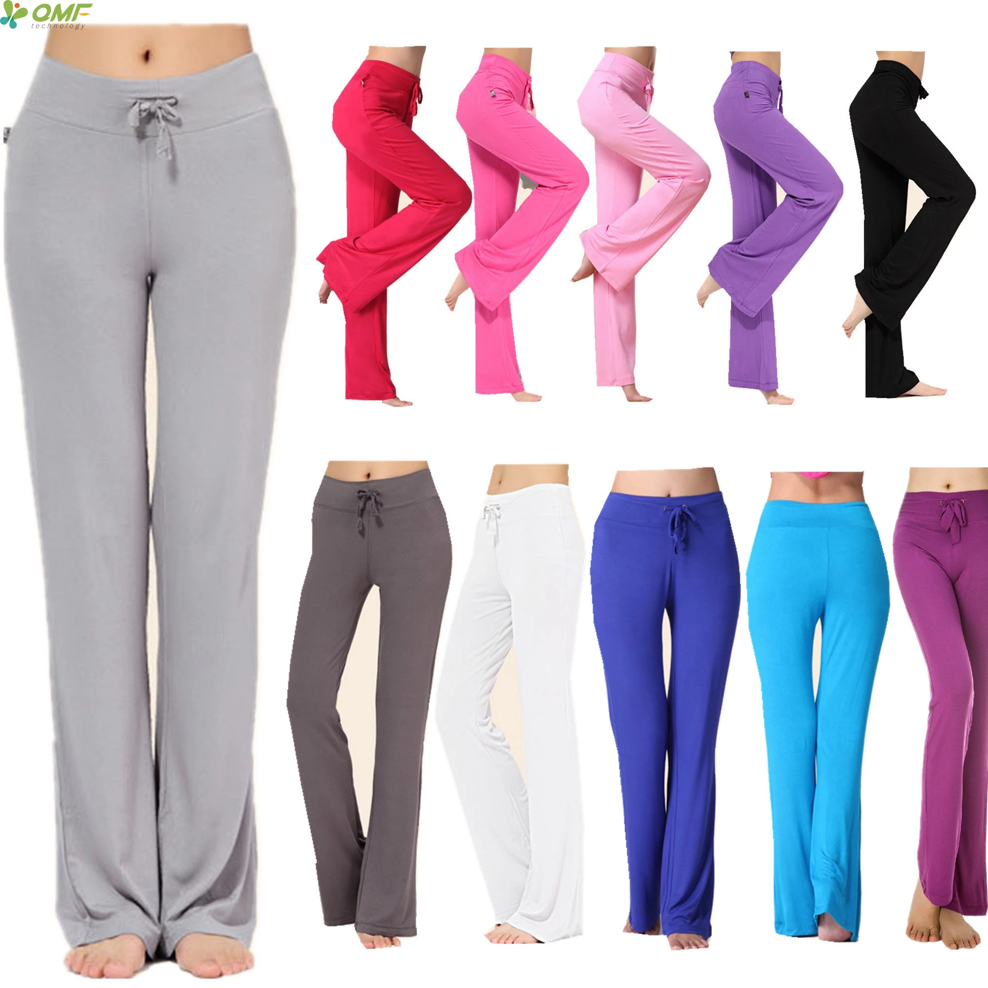 Slim Yoga Dance Pants Candy Color Fitness Running Workout Leggings Grey