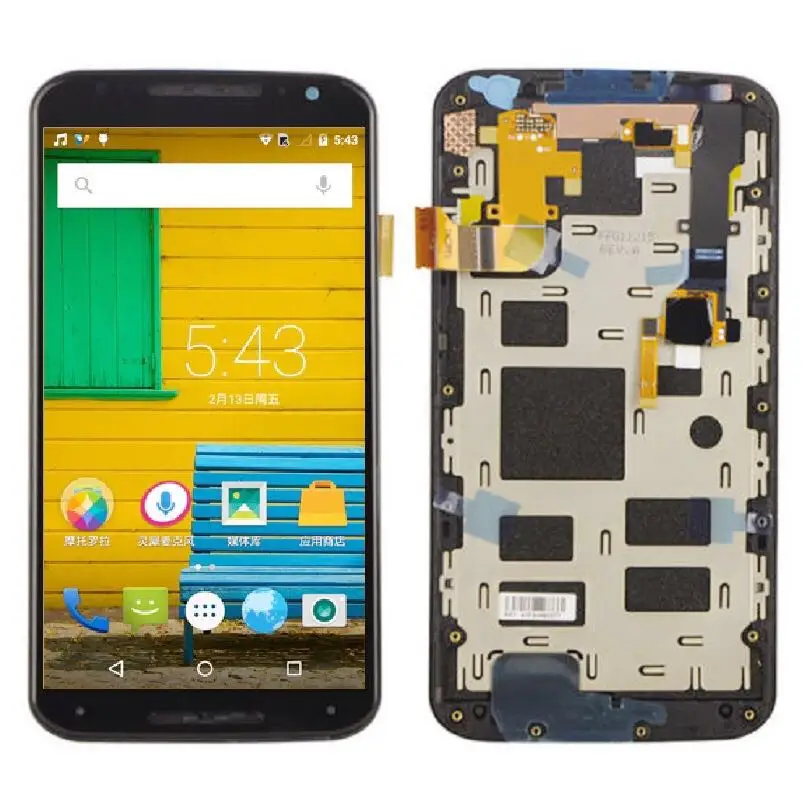 Для Motorola Moto X2 X 2nd Gen Xt1092 Xt1095 Xt1097 ЖК дисплей сенсорный дигитайзер с рамка отверстием