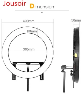 

Falcon Eyes DVR-160TVC Photography Studio Video LED Ring Light 160pcs SMD Beads 3200K-5600K Color Temperature Light Lamp CD50