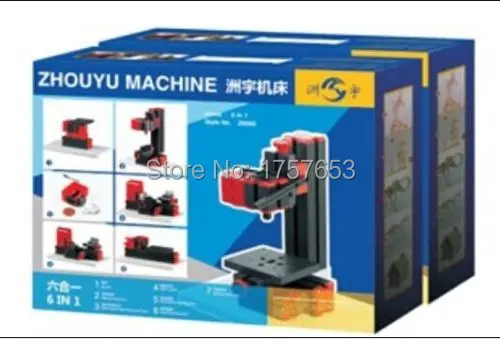 Бесплатная доставка ZHOU YU 6 в 1 моторизованный мини-станок с ЧПУ джиг-пила