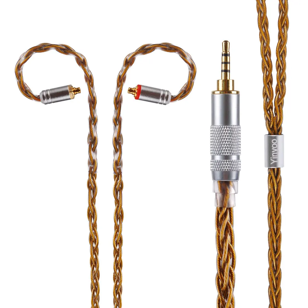 AK Kinboofi 8-ядерный кабель из чистого серебра 2,5/3,5 мм сбалансированный кабель для наушников с MMCX/2Pin для ZS10 PRO TRN X6 A10/C12 - Цвет: MMCX 2.5