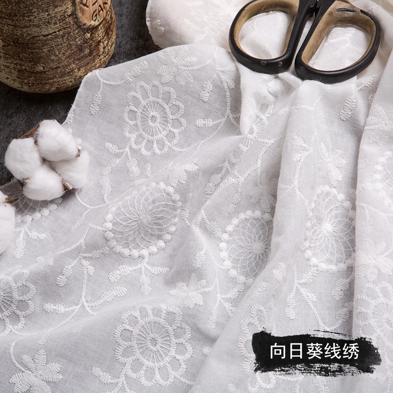 Детская ткань из чистого хлопка; дышащая белая ткань с вышивкой - Цвет: 26