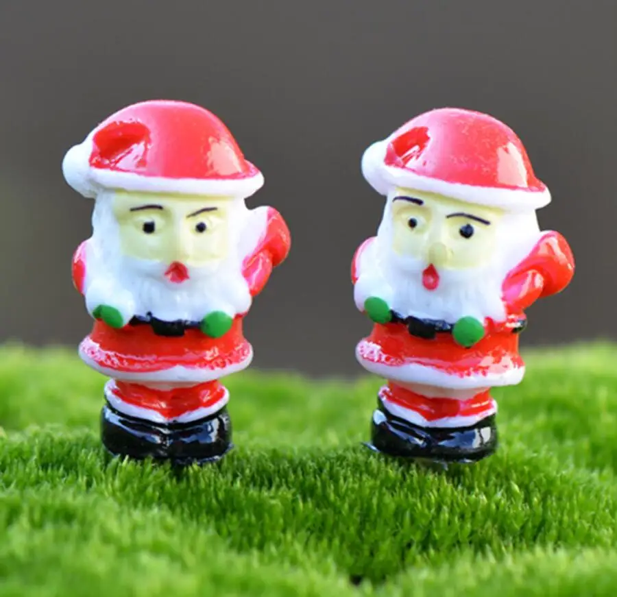 50pcs Resin Santa Claus Miniatures Landscape For Home Garden Christmas Party Decoration Scrapbooking Craft Diy | Дом и сад