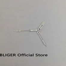 BLIGER A набор серебристое окаймление светящиеся часы для ETA 2824 2836 автоматическое движение H39