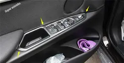 Более моды для BMW X5 F15 2014-2017/X6 F16 2015-2018 Внутренняя дверь подлокотник окно Лифт кнопка Наклейки крышка отделка 4 шт