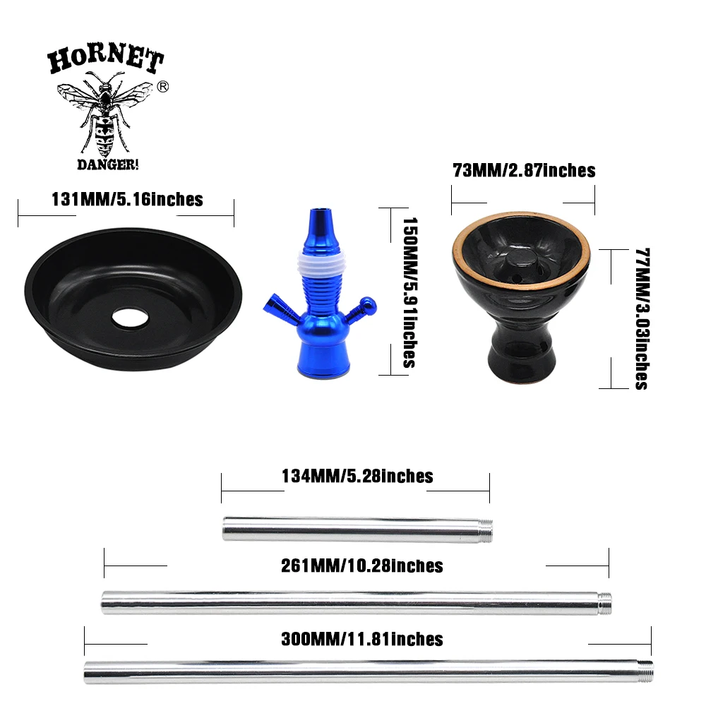 Hookah Shisha Champagne/Wine Bottle Top Hookah Stem Kit HOOKITUP Aluminum Hookah Chicha Complete Set With Bowl And Hose