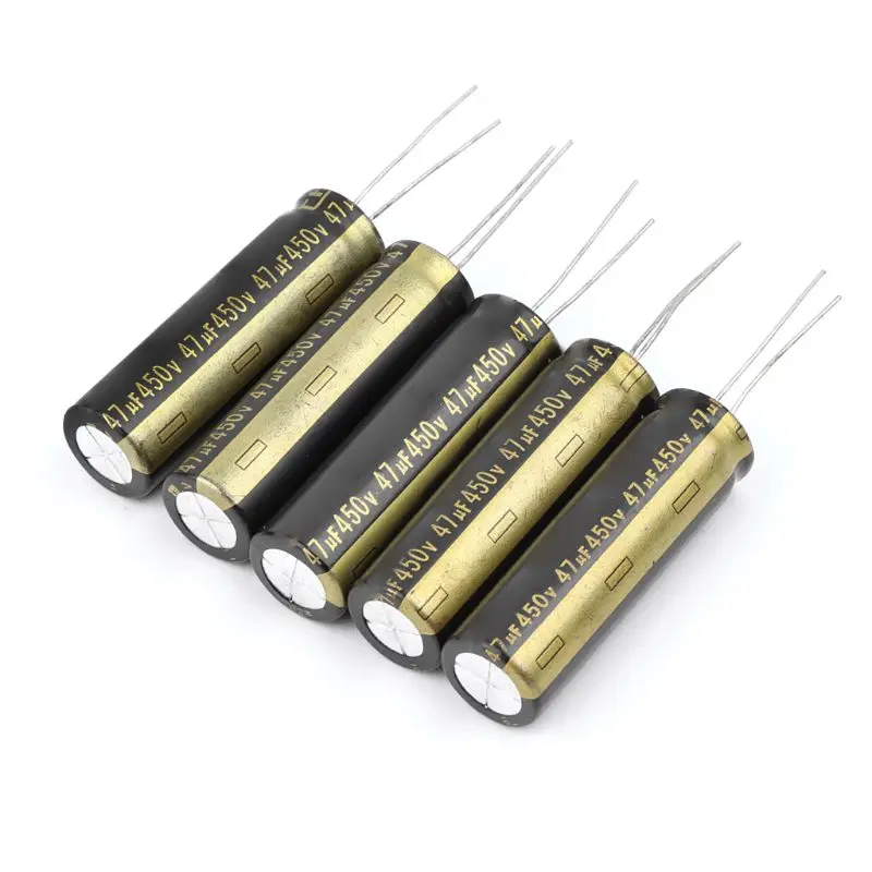 5pcs 450V 47UF Aluminum Electrolytic Capacitors For LCD TV LED 13x42mm