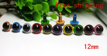 

12mm Round pupil 10 colors High brightness doll safety eyes---100pcs