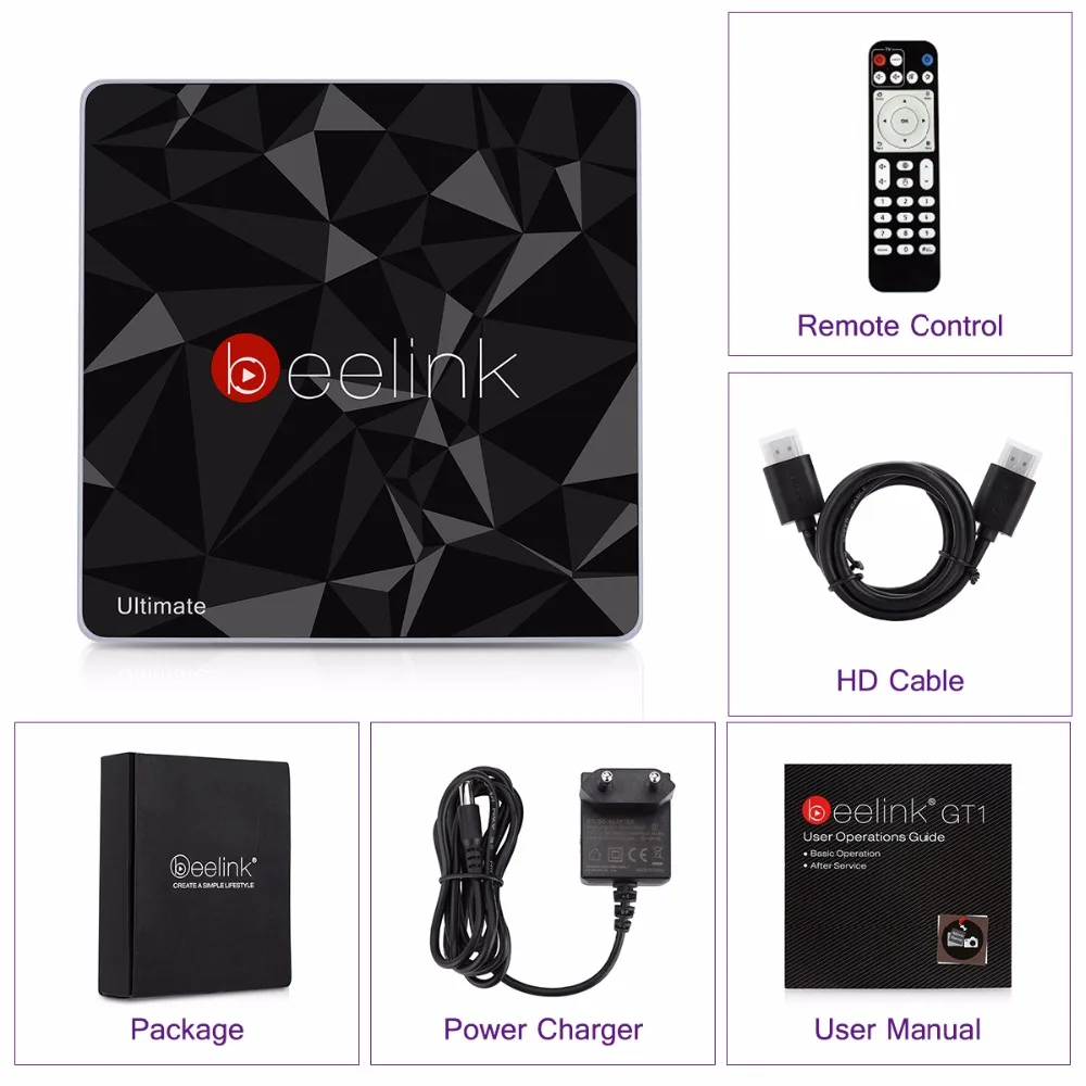 ТВ приставка Beelink GT1 3G 32G Android Восьмиядерный медиаплеер Amlogic S912 5G Wi Fi BT 4 0 PK X92|amlogic