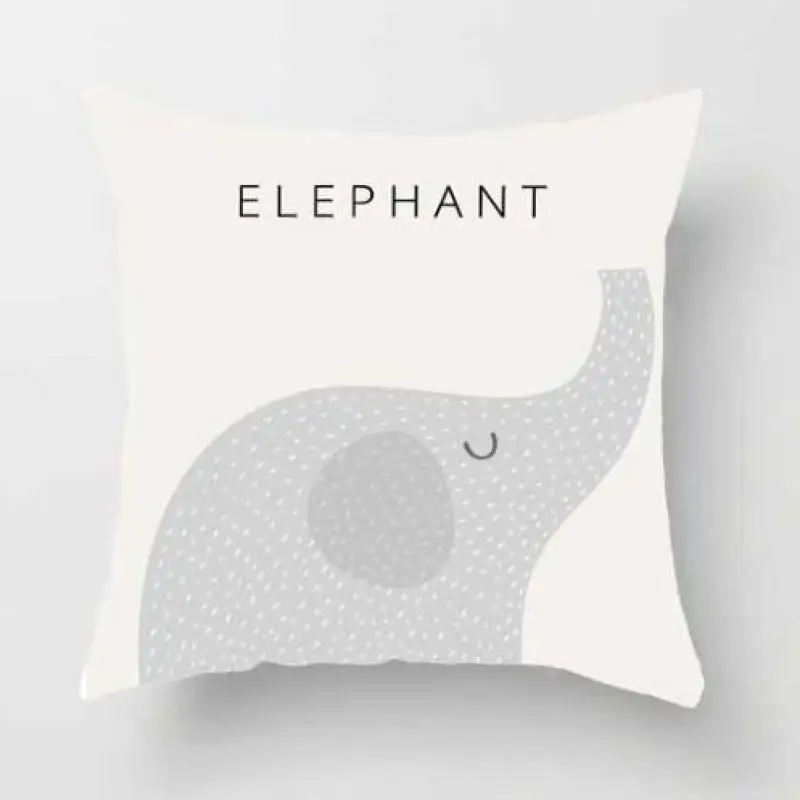 

Cute Animal Decoration Elephant Pillow Zebra Print Mini Flamingo Dog Cushion Christmas Moose Geometric Pattern For 2018 Gift