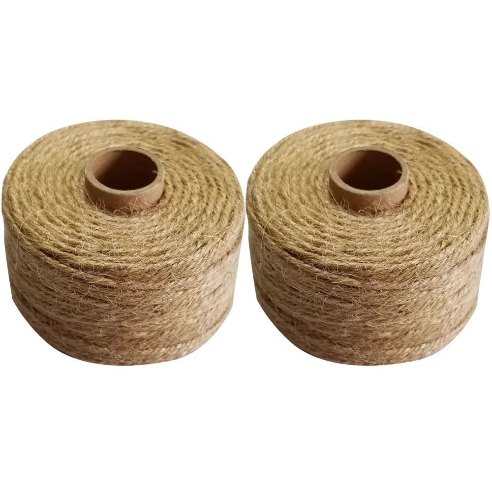 Wholesale 10pcs/lot 100 Natural Jute rope 60m/roll cords for party