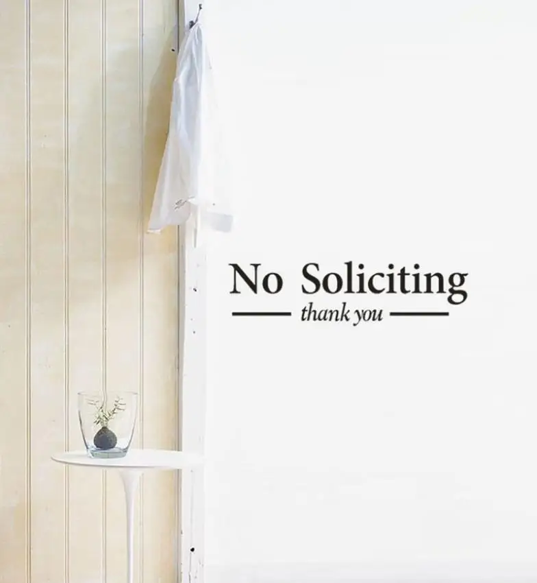 

Home Decor No Soliciting Wall Art Removable Home Vinyl Window Wall Stickers Decal Decor SHIPPING #0
