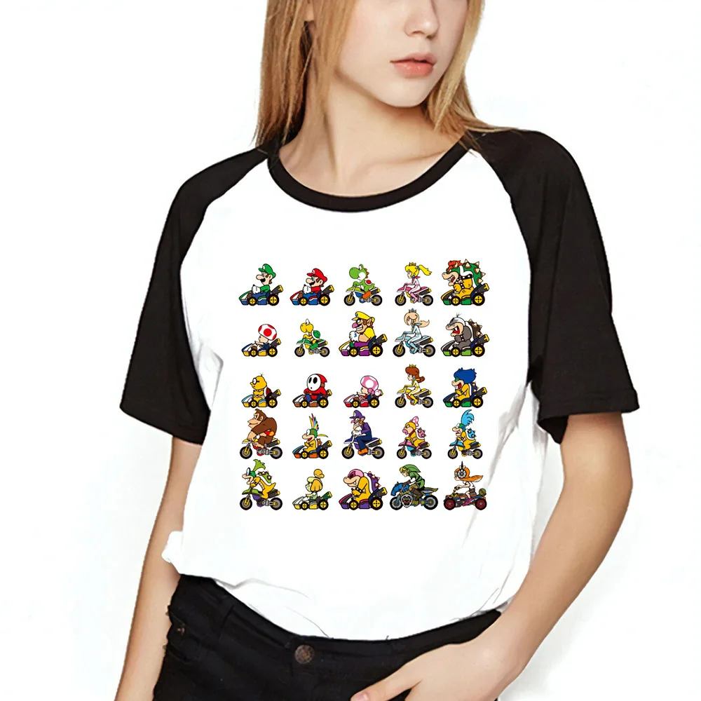 Women's T Shirt Mario Kart Princess Peach Toad Bowser Link Artsy